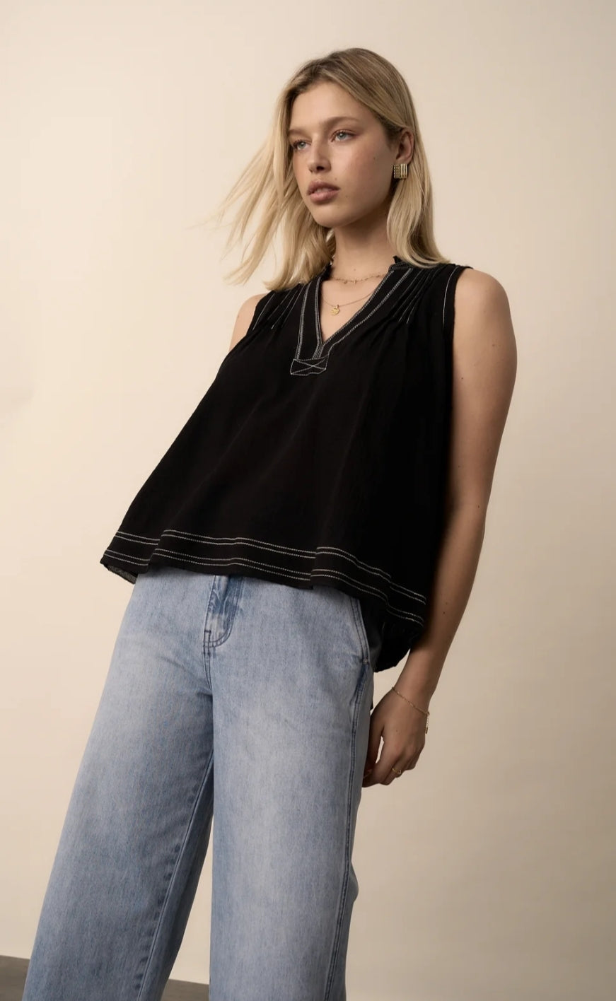 Max Wren Contrast Stitch Sleeveless Top (10)
