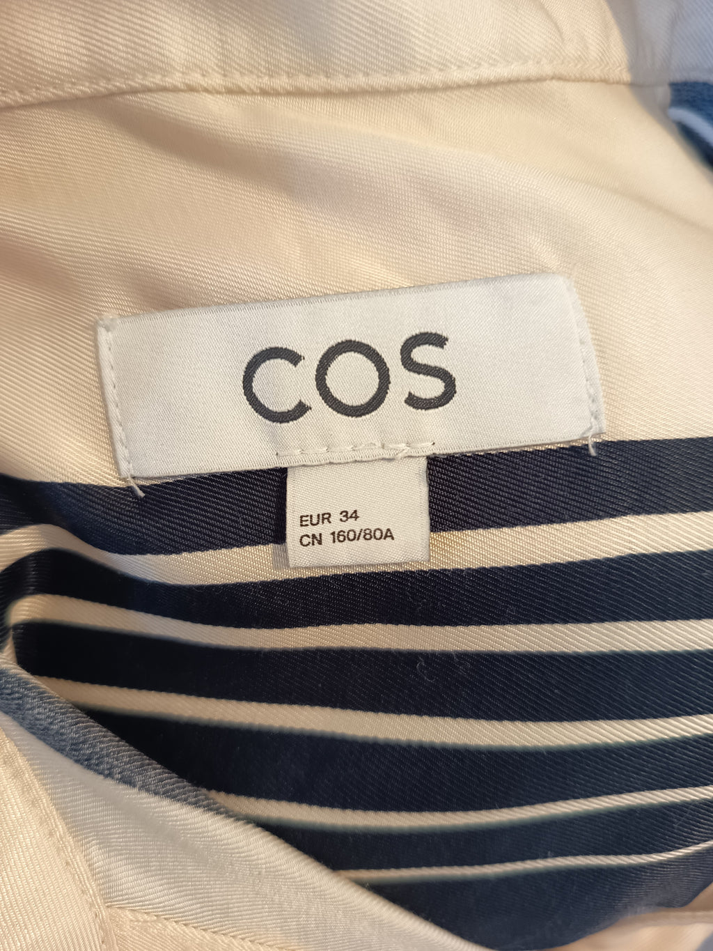 COS Oversized Striped Satin Shirt