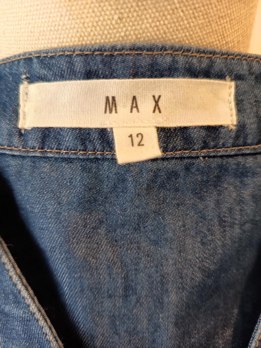 Max Brooklyn Tuck Detail Denim Vest