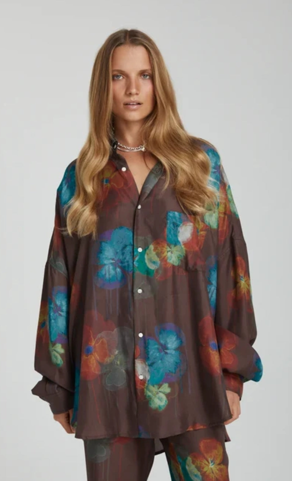 Summi Summi Long Sleeve Shirt Pansy Drip