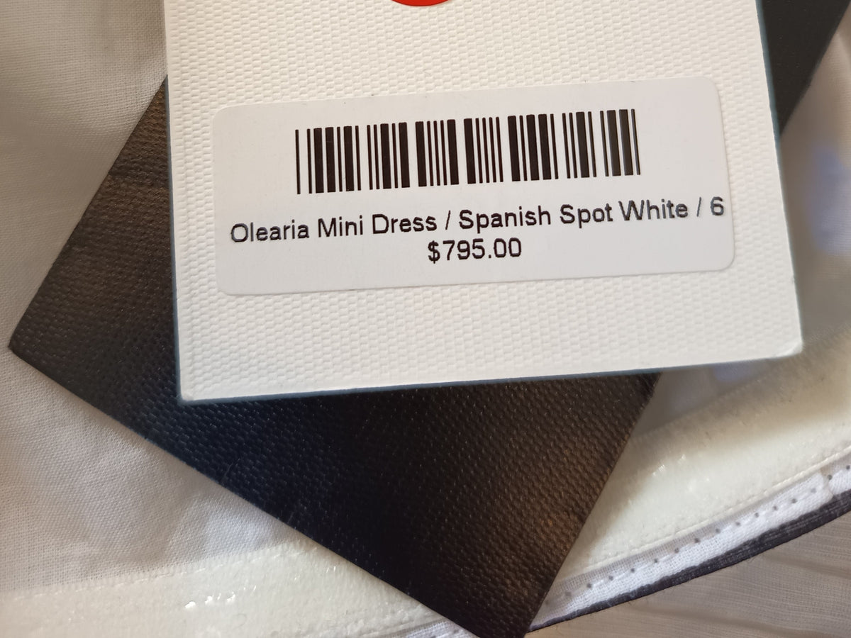 Aje Olearia Dress in Spanish Spot White (6)