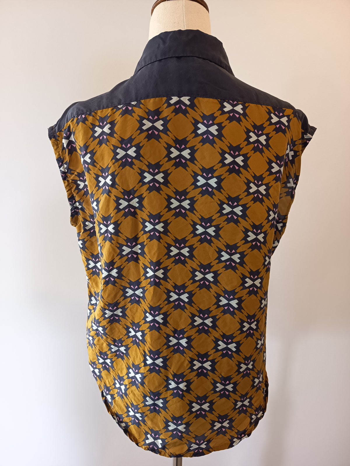 Gorman Silk Geometric Boxy Shirt