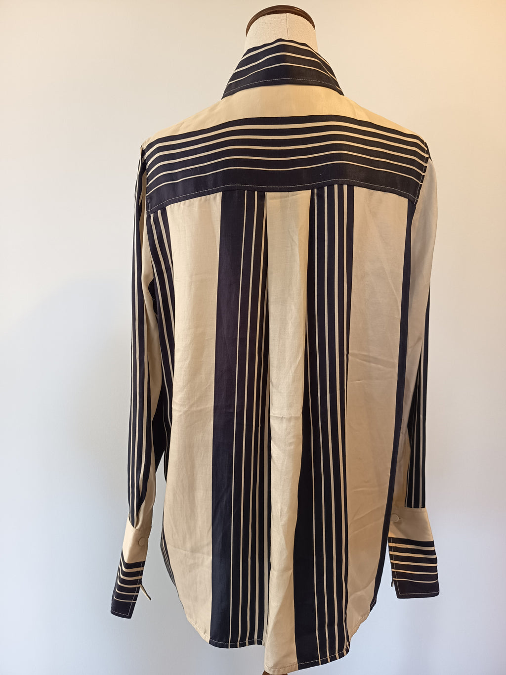 COS Oversized Striped Satin Shirt