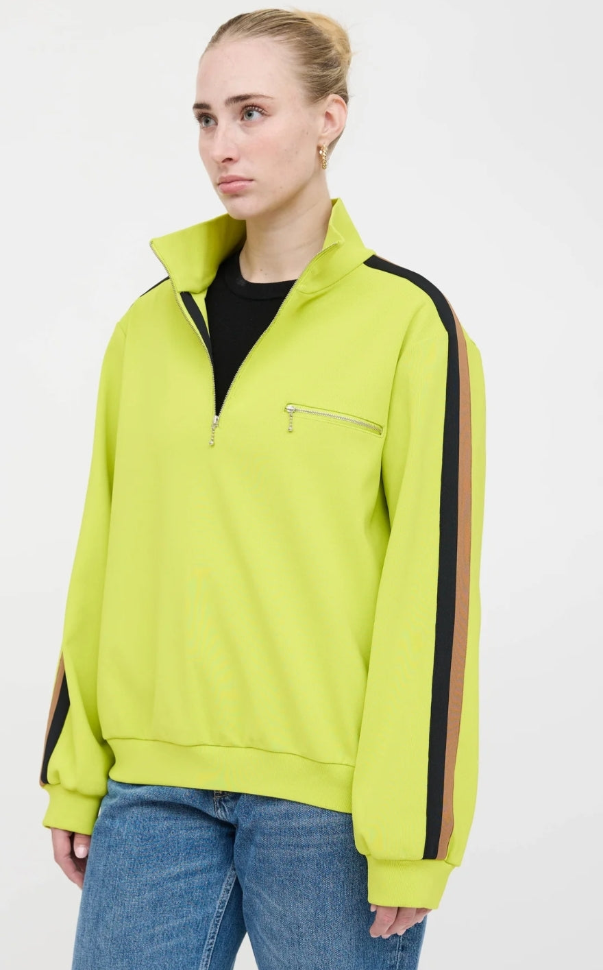 Tory Burch Side-Striped Detailed Sweatshirt