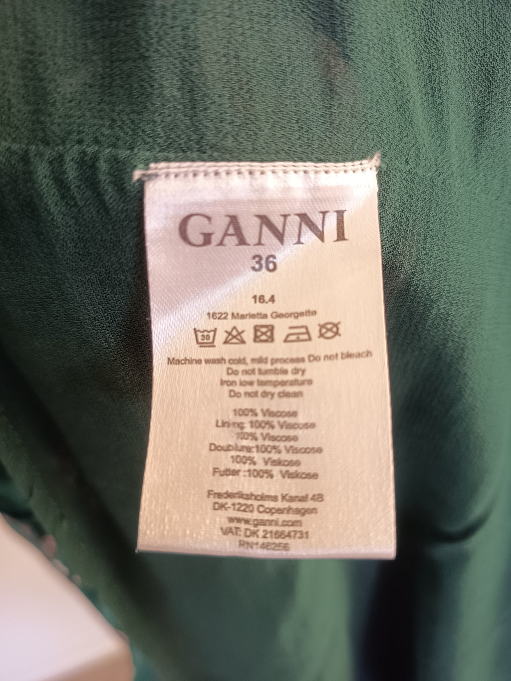 GANNI Marietta Georgette Wrap Dress (S)