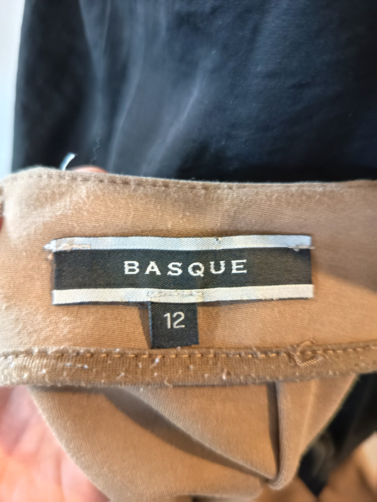 Basque A-Line Tan Mini Skirt (12)