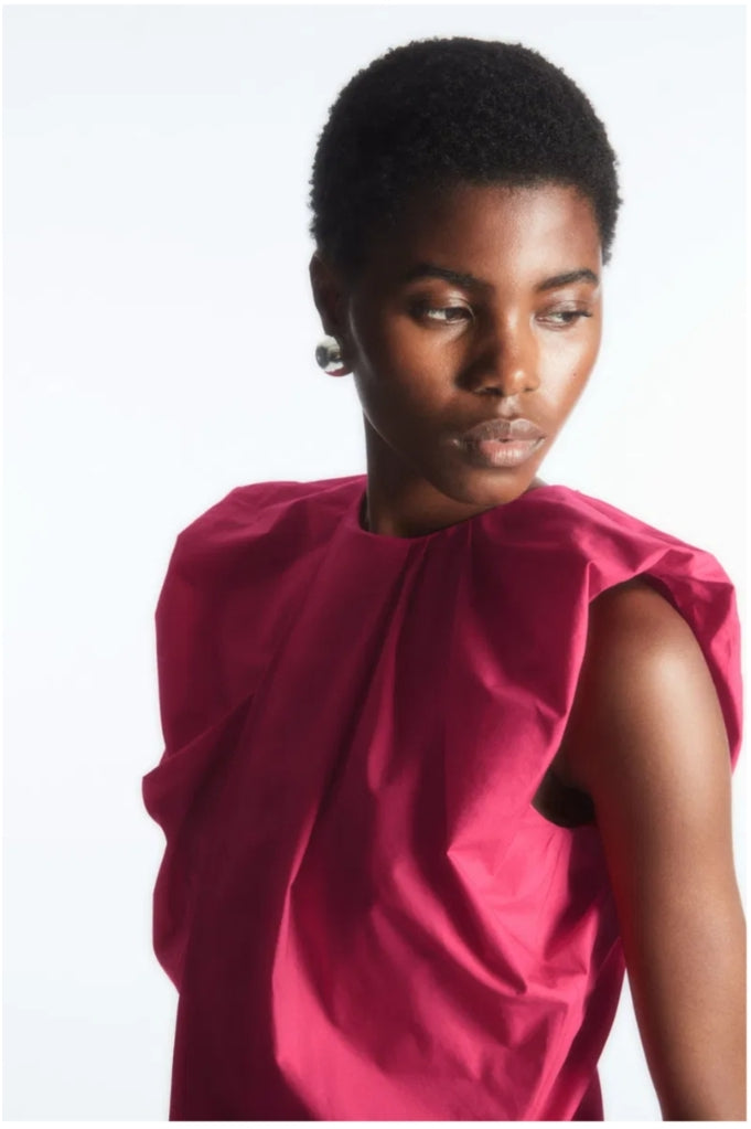 COS Gathered Draped Sleeveless Top