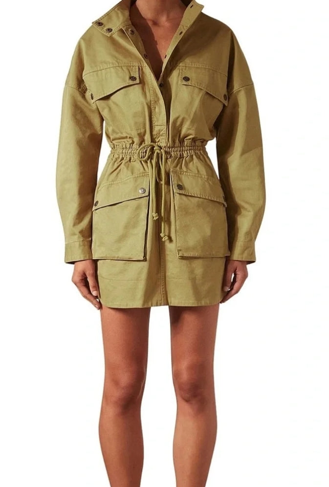 Shona Joy Neruda Drawstring Mini Utility Dress
