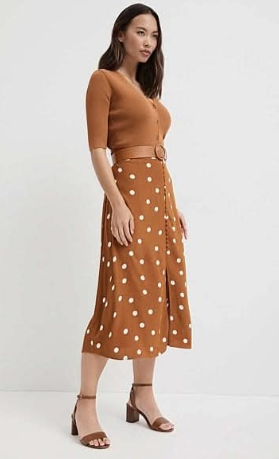 Witchery Button Through Midi Skirt (12)