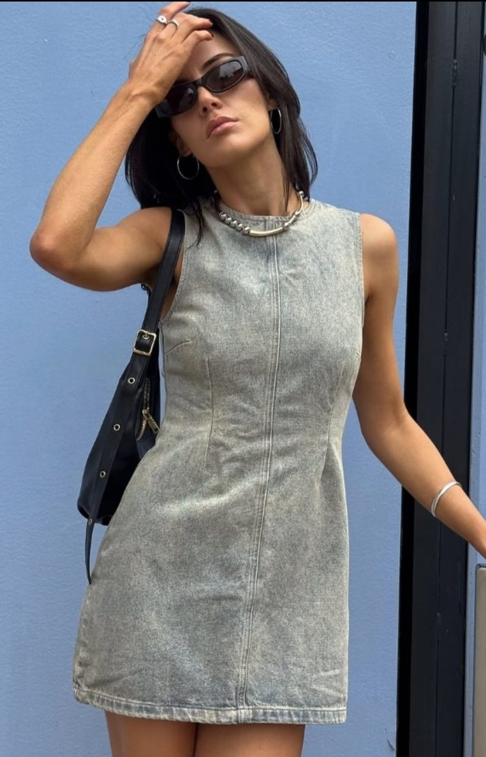 Ena Pelly Gracie Denim Mini Dress (NEW)