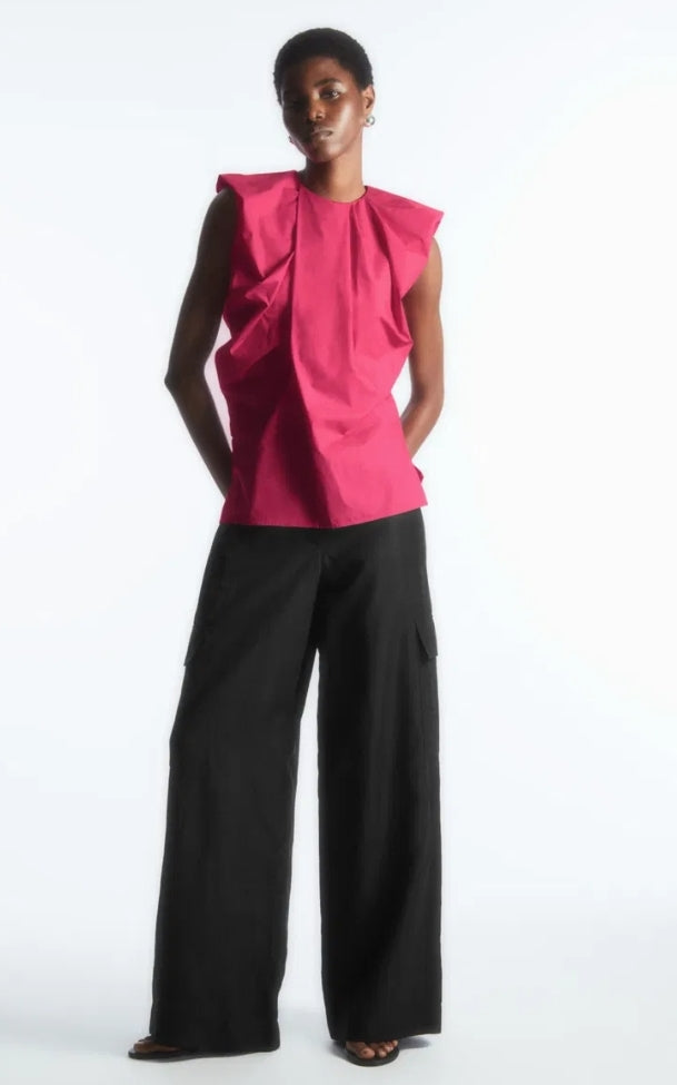 COS Gathered Draped Sleeveless Top