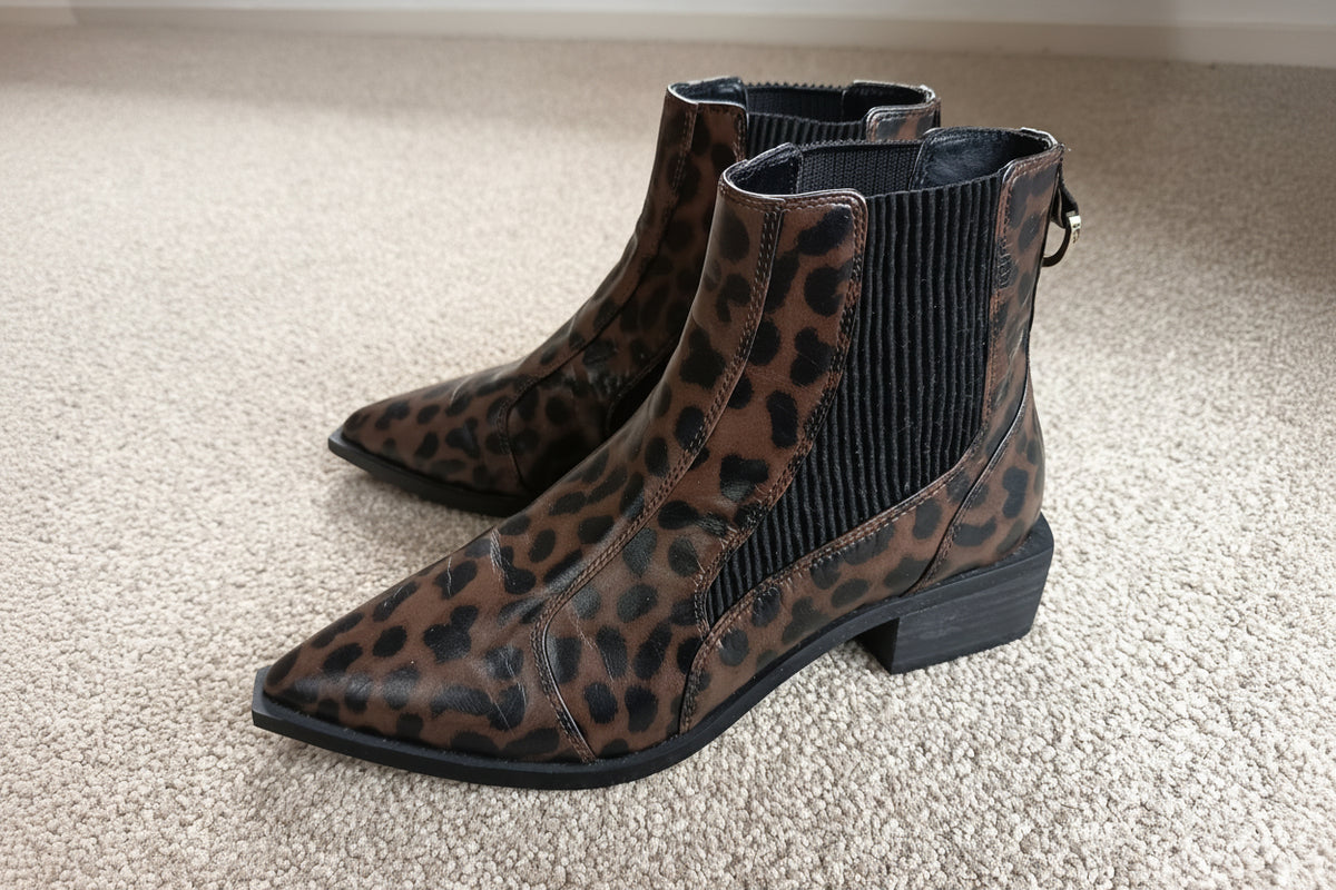 Senso Leopard-print Chelsea Boots