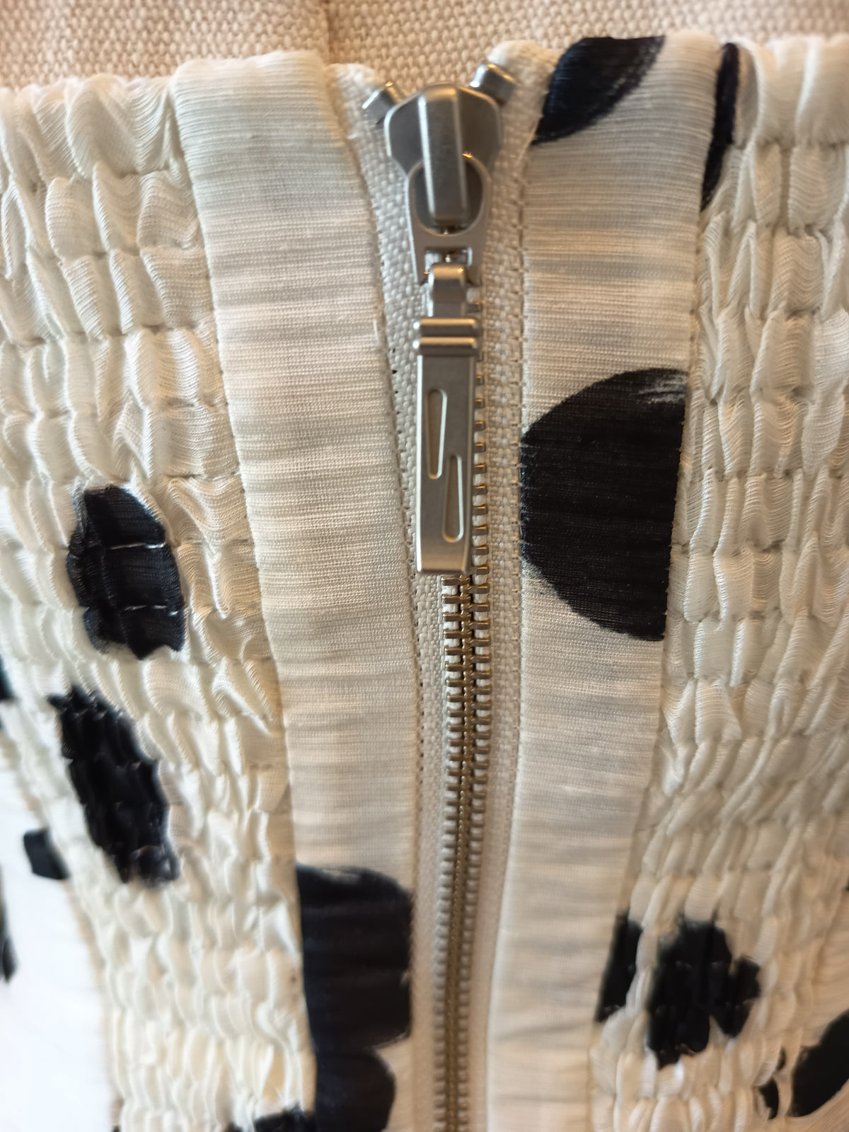 Aje Olearia Dress in Spanish Spot White (6)