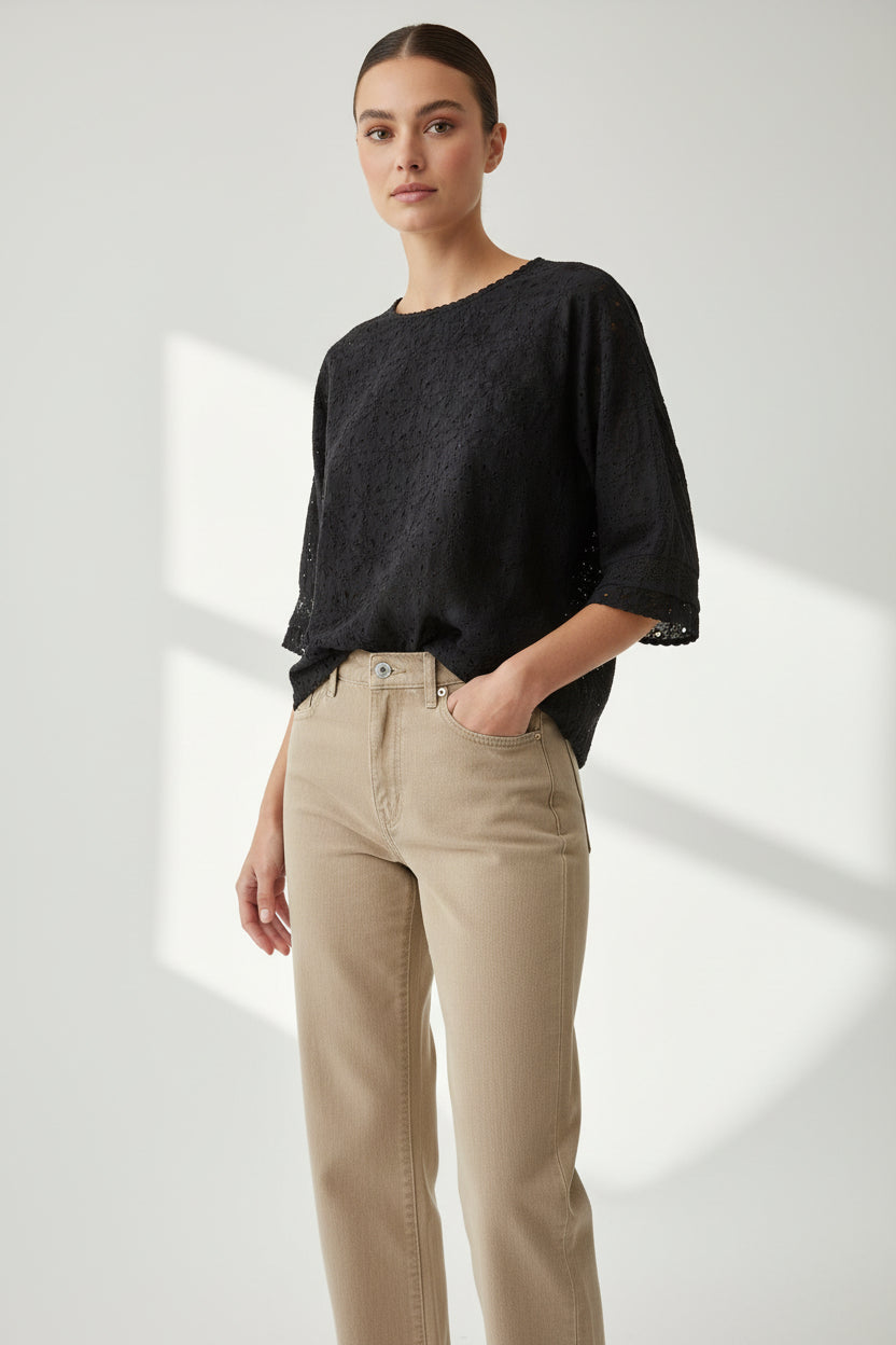 Max Embroidered Boxy Top
