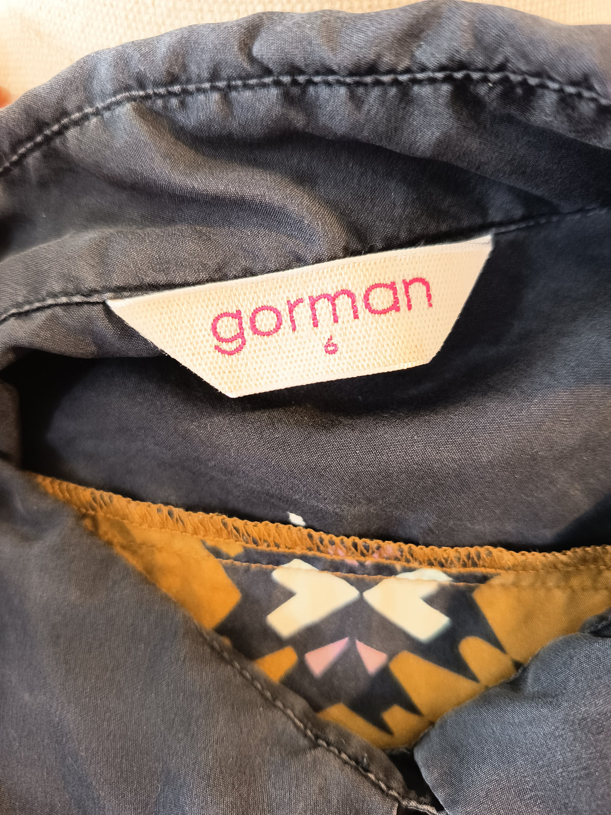 Gorman Silk Geometric Boxy Shirt